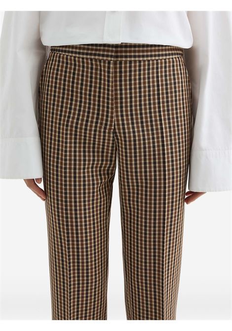 Pantaloni a quadri in marrone Jil sander - donna JIL SANDER | J01KA0181J40271242